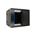 Extralink Rackmount cabinet 12U 600x600 AZH Black wall mounted, swing type