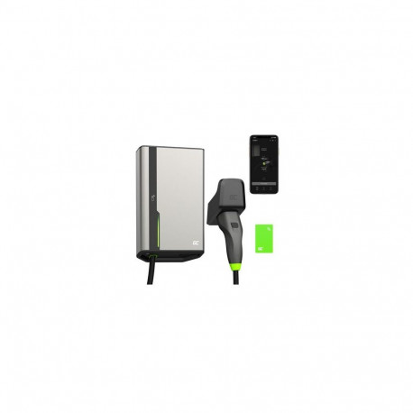 Green Cell GC EVGC021B2250 - Wallbox, 3,6 - 22 KW, 5 m, NFC Grey Aluminium Wall Built-in display LED