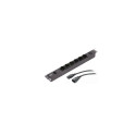 APC Easy Rack PDU, Basic, 1U, 1 Phase, 2.3kW, 230V, 10A, 6 SCHUKO and 1 C13 outlets, IEC60320 C14 in