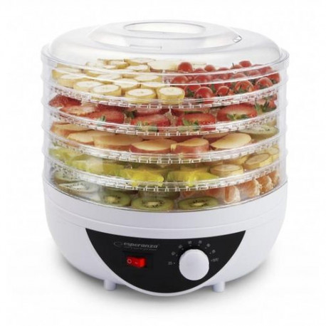 Esperanza EKD002 food dehydrator Black, Transparent, White 250 W