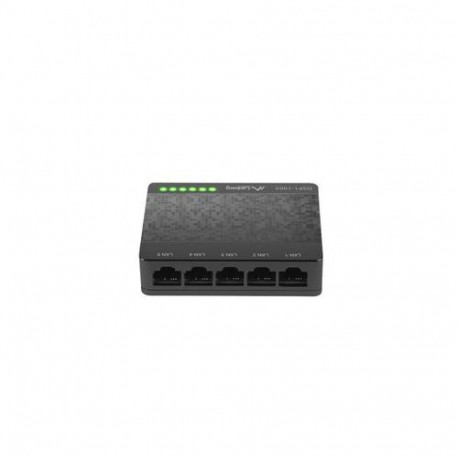 Lanberg DSP1-1005 network switch Unmanaged Gigabit Ethernet (10/100/1000) Black, Grey