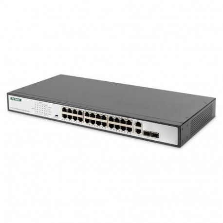 Digitus DN-95343 network switch Unmanaged Fast Ethernet (10/100) Power over Ethernet (PoE) 1U Black,