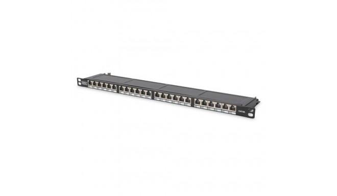 Digitus CAT 6, Class E High Density Patch Panel, shielded, black