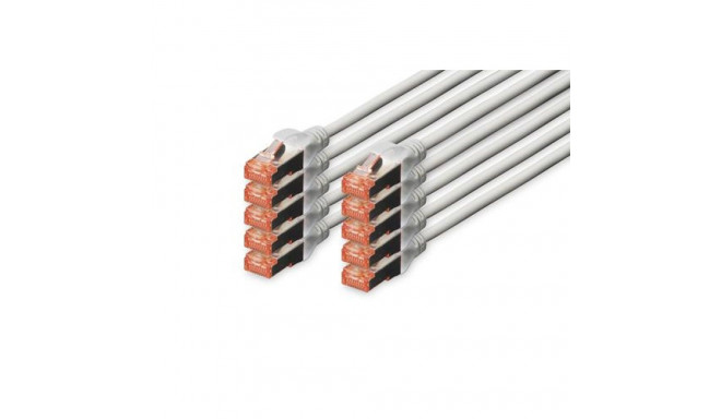 Digitus CAT 6 S/FTP patch cable, 10 pieces