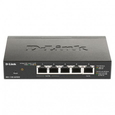 D-Link 5-Port Gigabit PoE Smart Managed Switch with 1 PD port