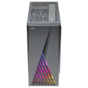 Aerocool DELTABKV1 ATX PC Case RGB Front Full Side Window 12cm Fan Black