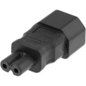 Deltaco DEL-1012 power plug adapter C7 C14 Black
