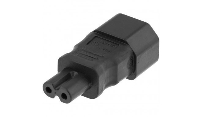 Deltaco DEL-1012 power plug adapter C7 C14 Black