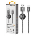Aligator DATKP07 USB cable 1 m USB 2.0 USB C USB A Black