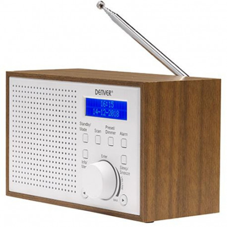 Denver DAB-46WHITE Internet Analog & digital Brown, White