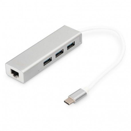 Digitus USB Type-C™ 3-Port Hub + Gigabit Ethernet