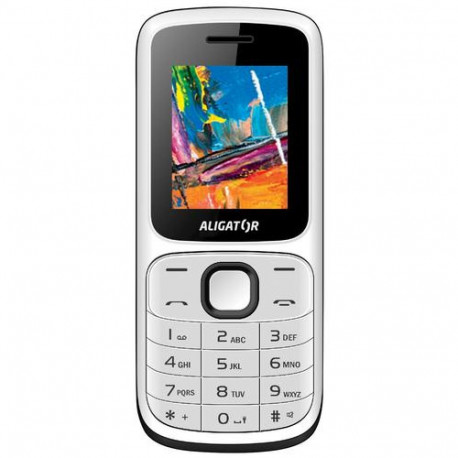 Aligator D210 4.57 cm (1.8") 66 g Black, White Senior phone