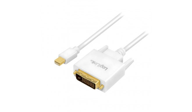 LogiLink CV0137 video cable adapter 1.8 m Mini DisplayPort DVI White