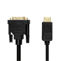 LogiLink CV0131 video cable adapter 2 m DisplayPort DVI Black