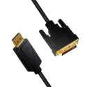 LogiLink CV0133 video cable adapter 5 m DisplayPort DVI Black