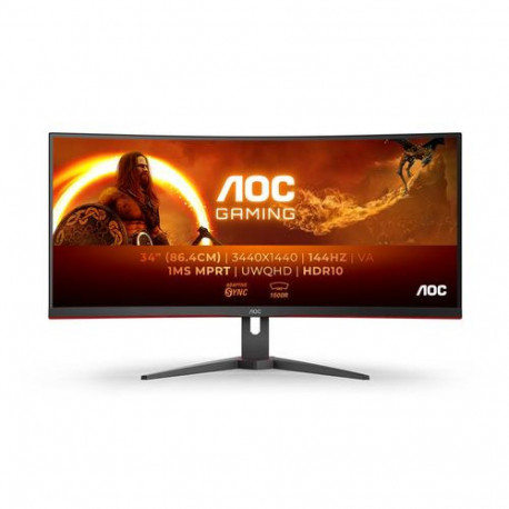 AOC G2 CU34G2XE/BK computer monitor 86.4 cm (34") 3440 x 1440 pixels Wide Quad HD LCD Black