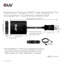 CLUB3D MST hub DisplayPort™ 1.4 to DisplayPort™ + HDMI™ 4K60Hz M/F