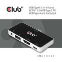 CLUB3D USB Type C 4-in-1 Hub to HDMI™ 4K60Hz USB Type C PD / USB Type A / Audio jack