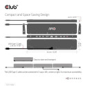 CLUB3D USB Gen1 Type-C Triple Display DP1.4 Alt mode Smart PD3.0 Charging Dock with 100 Watt Power S