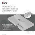 CLUB3D Certified Thunderbolt™4 Portable 5-in-1 Hub with Smart Power