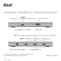 CLUB3D Certified Thunderbolt™4 Portable 5-in-1 Hub with Smart Power