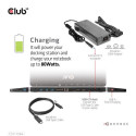CLUB3D USB Gen1 Type-C Triple Display DP Alt mode Displaylink Dynamic PD Charging Dock with 120 Watt