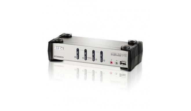 ATEN 4-Port USB - PS/2 VGA KVM Switch with Audio &amp; USB 2.0 Hub (KVM Cables included)