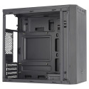 Aerocool CS108BKV1 Compact Micro ATX PC Case Aluminium Brushed 80cm Fan Black