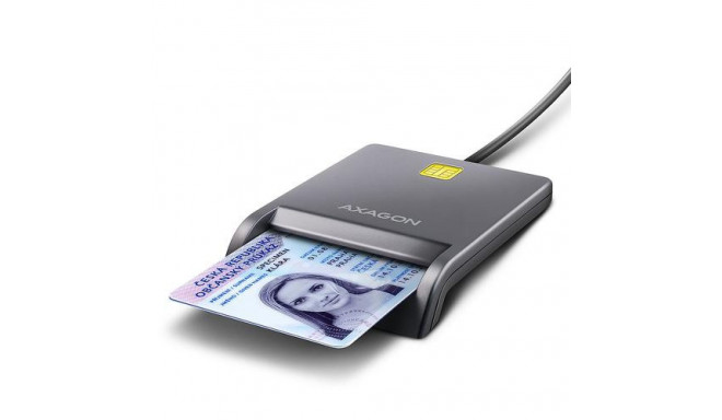 Axagon CRE-SM3T USB-A Smart / ID card Flat Reader