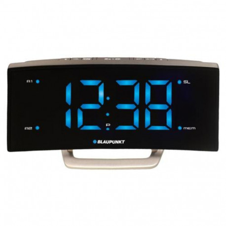 Blaupunkt CR7BK radio Clock Analog & digital Stainless steel