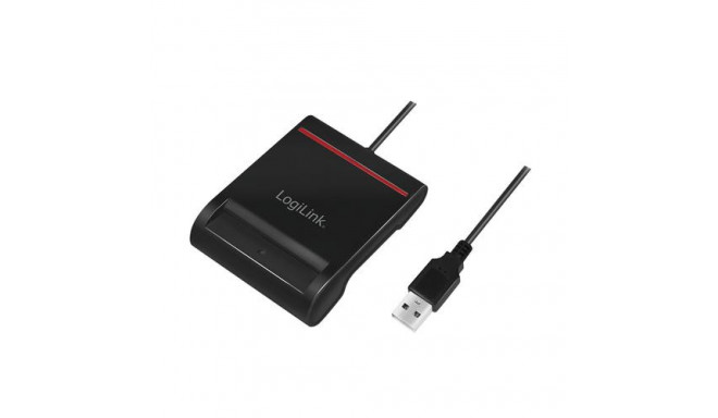 LogiLink CR0047 smart card reader Indoor USB 2.0 Black