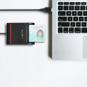 LogiLink CR0047 smart card reader Indoor USB 2.0 Black