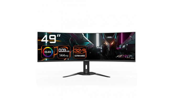 GIGABYTE CO49DQ OLED Curved Gaming Monitor - 5120x1440(DQHD), 1800R, 144Hz, 0.03ms, KVM, FreeSync Pr