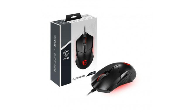 MSI CLUTCH GM08 Optical Gaming Mouse &#039;4200 DPI Optical Sensor, 6 Programmable button, Symme