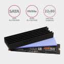 Axagon CLR-M2L10 computer cooling system M.2 NVMe SSD, Solid-state drive Heatsink/Radiatior Black 1 