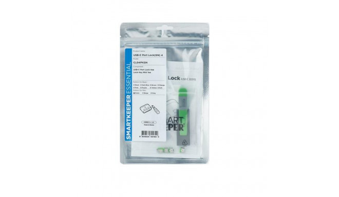 Smartkeeper CL04PKGN port blocker Port blocker + key USB Type-C Green Plastic 1 pc(s)