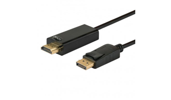 Savio CL-56 video cable adapter 1.5 m DisplayPort HDMI Type A (Standard) Black