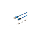 Savio CL-157 USB cable USB 2.0 2 m USB A USB C/Micro-USB B/Lightning Blue