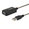 Savio CL-130 USB active port extension 10m 2.0-A male female - Digital/Daten interface cards/adapter