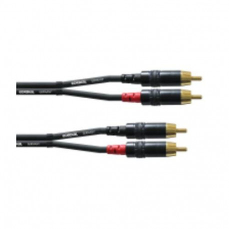 Cordial CFU 6 CC audio cable 6 m 2 x RCA Black