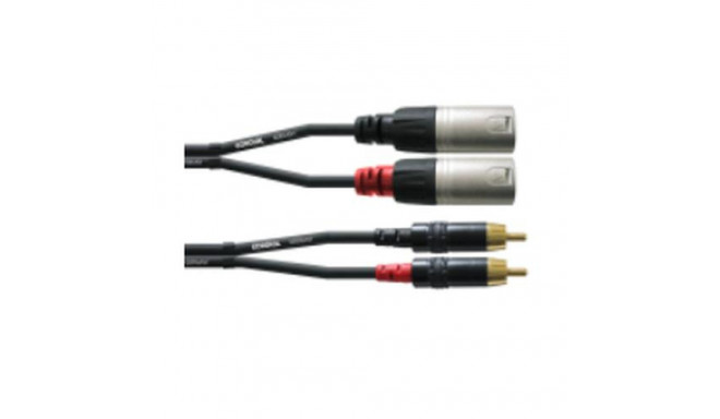 Cordial CFU 1.5 MC audio cable 1.5 m 2 x RCA 2 x XLR (3-pin) Black