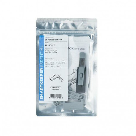 Smartkeeper CF04PKGY port blocker Port blocker + key CompactFlash Grey Plastic 1 pc(s)