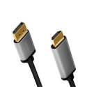 LogiLink CDA0107 video cable adapter 2 m DisplayPort HDMI Black, Grey