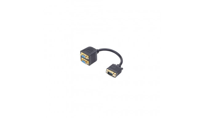 Gembird CC-VGAX2-20CM VGA cable 0.2 m VGA (D-Sub) 2 x VGA (D-Sub) Black