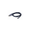 Gembird CC-USB3C-HDMI-01-6 video cable adapter 1.8 m USB Type-C HDMI Type A (Standard) Black, Grey