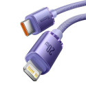 Baseus Crystal Shine mobile phone cable Purple 1.2 m USB C Lightning