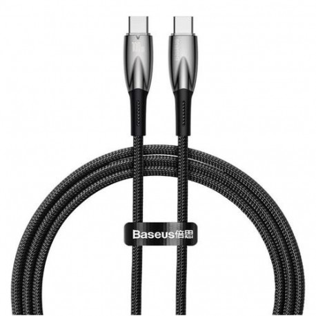 Baseus Glimmer USB cable 1 m USB 3.2 Gen 1 (3.1 Gen 1) USB C Black