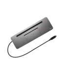 i-tec Metal SB-C Ergonomic 4K 3x Display Docking Station with Power Delivery 85 W + Universal Charge