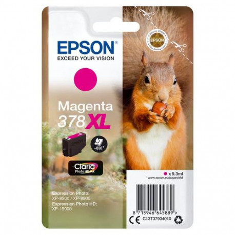 Epson Squirrel 378XL Claria Photo HD Single Magenta Ink