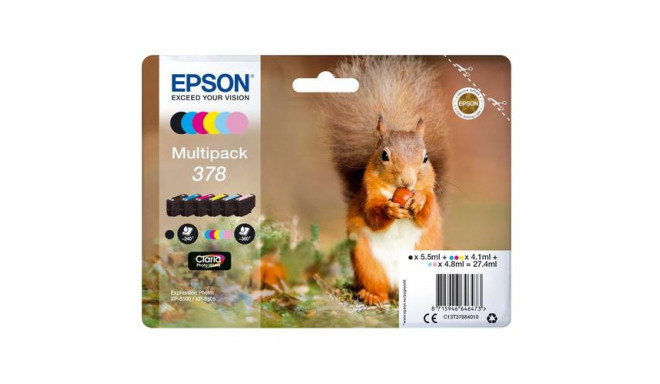 Epson Squirrel Multipack 6-colours 378 Claria Photo HD Ink